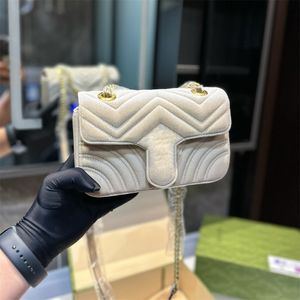 Top Marmont Velvet Luxury Designer Bag Handväskor Högkvalitativa kedjor axelväskor mode crossbody purses woman handbag dhgate plånbok mynt