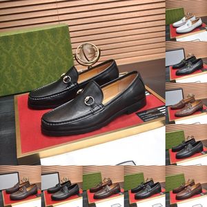 38 Model Luxury Men's Business Shoes äkta läderdesigner Klänningskor för män Kvalitet Loafers äkta ko läder mjuka mockasiner