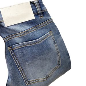 Herr jeans vår sommar tunt denim smal fit europeisk amerikansk high-end märke små raka byxor jh6063-7