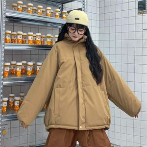 Women Down Parkas Women Women curto estilo harajuku streetwear vintage Coreano elegante bolso de bf bolsos de inverno casacos e jaquetas moda simples