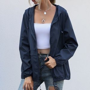 Jaquetas esportivas femininas LL064 Trench Coat com capuz Roupas de ginástica Roupas de ioga Roupas esportivas soltasAdulto Trem de corrida Exercício manga longa blusas à prova d'água