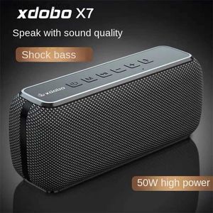 携帯電話スピーカーXDOBO X7 6600MAH 50WポータブルBluetoothスピーカーワイヤレスサブウーファー屋外音楽スピーカーベースコラムIPX5防水ブームボックスQ231117