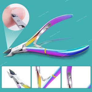 Forbici per cuticole per unghie Strumenti per manicure e pedicure in acciaio inossidabile Oro/Argento/Arcobaleno Forbici per pelle morta Pinze per unghie Strumenti per unghie Forbici per cuticole Nail Art