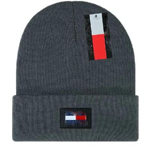 Chapéus de designer americano luxo tomm jeans beanie homens inverno unisex chapéu de malha gorros bonnet crânio bonés de malha chapéus clássicos esportes boné feminino casual ao ar livre beanies a0