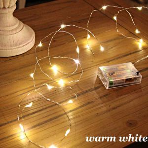 LED -strängar Fairy String Lights 2M/3M/5M/10M USB LED FESTOON LIGHT Batteri Box Christmas Garland för hembröllop Holiday Party Decoration P230414