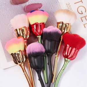 Make-up-Pinsel Karsyngirl 1Pc Rose Brush Beauty Tool Soft Clean Dust Women Flower Shape Blush Foundation Powder Large