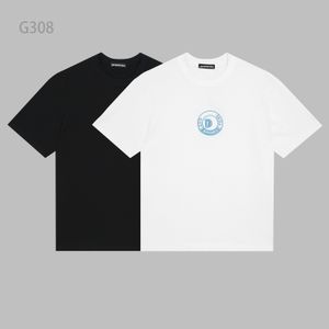 DSQ Phantom Kaplumbağa Erkek Tasarımcı T Shirt İtalyan Milan Moda Logosu Baskı Tişört Yaz Siyah Beyaz T-Shirt Hip Hop Sokak Giyim% 100 Pamuk Üstleri Boyut 51581