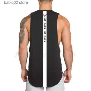 Canotte da uomo Marca NO PAIN NO GAIN abbigliamento bodybuilding stringer palestra canotta uomo fitness canotta in cotone camicia senza maniche gilet muscolare T230417