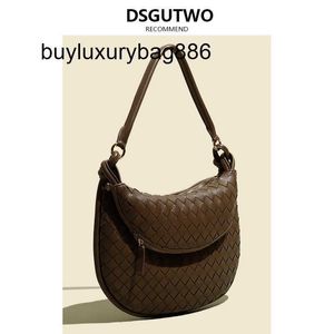 ショルダーバッグBotteg Venet Gemelli 2023 New Woven Dumpling Twin Handbag Premium Feel Cowhide Women'sバッグ