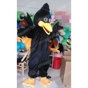 Boże Narodzenie Black Bird Mascot Costume Najwyższa jakość Halloweenowa sukienka Fancy Party Cartoon Postacie strój garnitur karnawał unisex strój reklamowy rekwizyty