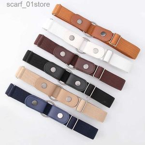 Belts Buckle-free Elastic Invisible Belt for Jeans Genuine Leather Belt Without Buckle Easy Belts Women Men Stretch Cintos No HassleL231117