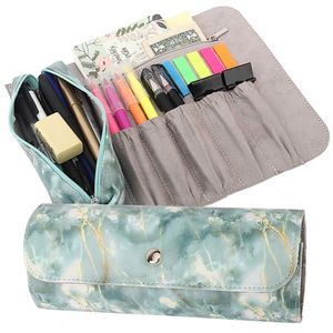 Torby ołówkowe Pen Pen Pencil Case Roll Up Pencil and Makeup Torebka Organizator z 1 wyjmowany ołówkiem 5 szczeliny 1 kieszonkowy zamek magnetyczny 230417