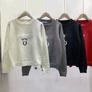 Fashion designer sweater women oversize jumper pullover knitted sweaters classic vintage letter embroidery soft warm fall winter tops Women's sweater clothes