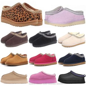 Stivali Tasman Castagna Designer Pelliccia Pelle di pecora Stivaletti Tazz per donna Australia Ultra Mini Platform Slide Scarponi da neve Pantofole invernali Disquette Scarpe da esterno