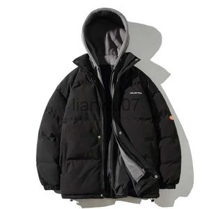 Men's Down Parkas Winter Warm Jacket Mens Streetwear Fashion Parka Men Hooded Thick Korean Fashion Loose Coat For Men Women Winter New J231117