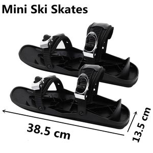 Snowboard Bindings Mini Ski Skates for Snow The Short Skiboard Snowblades High Quality Adjustable Bindings Portable Skiing Shoes Snow Board 231116