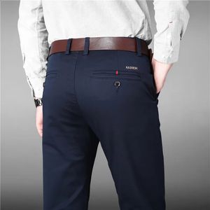 Mens Pants Luxury Straight Business Casual Men High Quality Designer Spring Autumn Elegant Man Leisure Long Formal Trousers 231116