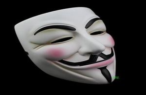 Halloween Masquerade Anonimo Guy Fawkes Fancy V Maschere V per Vendetta Resina Maschera Abito Costume adulto Cosplay Puntelli del partito3446581