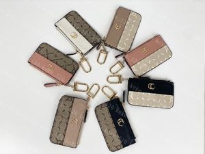 Schlüsselhalter, Schlüsselanhänger, Herren-Geldbörse, Leder-Kartenhalter-Geldbörsen mit Reißverschluss, Designer-Damen-Kartentaschen, Damen-Geldbörse, Mini-Pochette-Beutel, Kette 701070