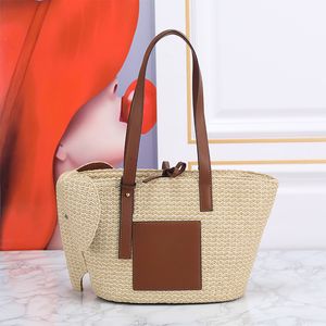 Casual Rattan Large Capacity Tote Designer Wicker Woven Women Handbags Summer Beach Bali Straw Bag Lady Travel Big Basket Purse