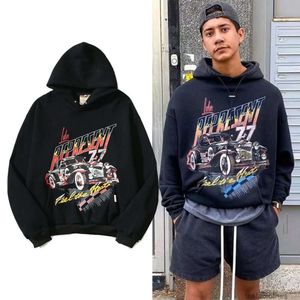 Designer hoodie herrar sweatshirts mode streetwear ins high street trendig rep vintage bil begränsad motorcykel stil vintage hoodie