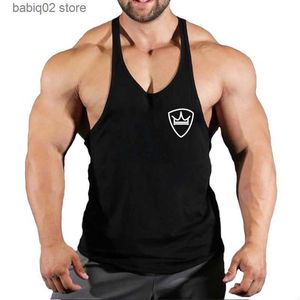 Men's Tank Tops mens tank tops shirt gym tank top fitness clothing vest sleeveless cotton man canotte bodybuilding ropa hombre man clothes wear T230417