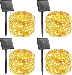 LED -strängar utomhusvattentät solen Lys Light Outdoor Garland Solar Power Lamp Garden Lights Christmas Party Garden Solar Lamp Decoration P230414