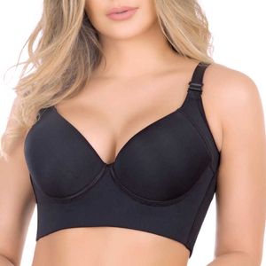 Bras Women Sexy Bra Underwear Push Up Large Size Yoga Sports Bras Lady Black Tops Ropa Mujer P230417