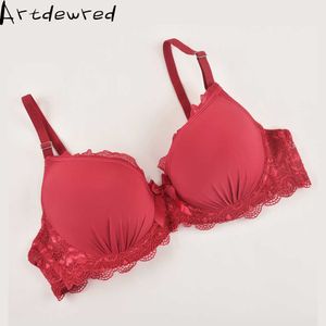 حمالات Artdewred نساء مثير حمالات الصدر بالإضافة إلى الحجم Soutien Gorge Lace Bralette Girls Bra Push Up Bra أو Women Black Red Blue Woar P230417