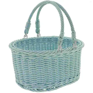 Gift Wrap Woven Storage Basket Picnic Wedding Flower Food Carrying Fruits