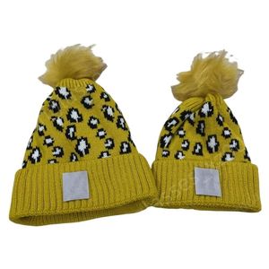 Carharttlys beanie designer toppkvalitet hatt beanie mössor för vuxna kvinnor barn vinter stickade leopard hattar unisex barn varma fast färg stickade förälder-barn mössor