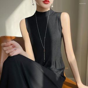 Casual Dresses 2023 Summer Fashion Women's Unique and Elegant Formal Occasion Dress Sleeveless Tank Top Long Ice Silk Robe