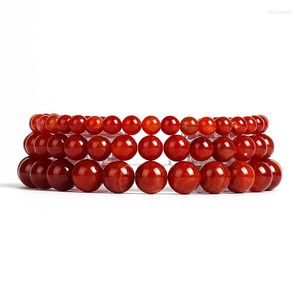 Strand Natural Cracked Red Agates Bracelets Mulheres Moda explodir Crystal Quartzs Stone Reiki Energy Men Charm Yoga Jóias