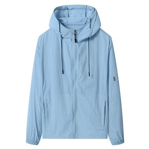 Kvinnorjackor Summer Hooded Jacket Kvinnor Vindtäta andningsbara kläder Fiske Hunting Kläder Kvinnlig Dry Hud Windbreaker 4XL 5XL