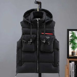 Men's Vests Autumn Winter Sleeveless Jackets for Men Hooded 2023 New Brand Fashion Men's Vest Casual Warm Padded Coats Plus Size M-4XL J231117