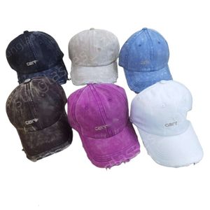 Carharrt Cap Designer Top Quality Hat Solid Color Perforated Washed Cotton Baseball Cap Summer Sun Visor Sun Protection Cap Solid Color Travel Trend