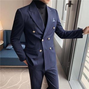 Ternos masculinos Moda Terno masculino Slim Fit Wedding for Men Groom Groom Tuxedo Jaqueta Pants Set Blazer casual