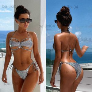 Women's Swimwear Fashion Women's Bikinis Sexy Micro Thong Swimwear Brazilian Women Beach Bathing Suit Casual Swimsuits Lady 2 Pieces Bikinis Set T230417