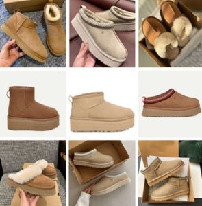 Australische Designer Schneestiefel Damen Tasman Wolle Martin Hausschuhe Glie kombinieren Schaffell und verdicktes Plüschleder Dopamin Wasserdichter Regen Damen Tazz Uggder