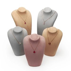 Jewelry Boxes Window Necklace Display Stand Show Props Rack For Pendant Long Chain Organizer Storage Mannequin Bust 231117