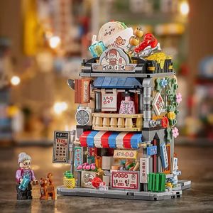 Andra leksaker Loz Mini Street View Building Blocks Chinese Style Food Stall Hong Kong Food Store House Brick for Kids Gifts 1291 231116