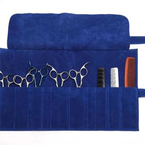 Other Hair Cares Roll Up Scissors Pouch Professional Barber Salon PU Holster Holder For Haircutting Scissors Shear Hairdressing Holder Case Bag 231116