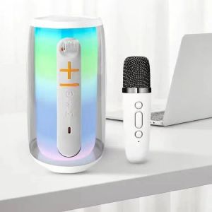 Taşınabilir Hoparlör Nabız 6 Kablosuz Bluetooth Su Geçirmez Hoparlör Nabız 6 Tam Renkli Ekran LED Işıklar Bas Müzik Kablosuz Mikrofon Karaoke Hoparlörler