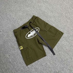 Projektant krótki mody swobodne odzież spodenki plażowe Corteizs Alcatraz Army Green Cargo Pants American High Street Multi Pocket Shorts Męskie lato 2024