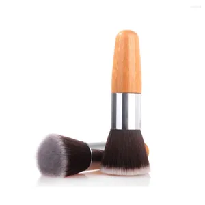 Make-up-Pinsel, 1 Stück, Bambusgriff, Nylon, Haarpuder, Rouge, Werkzeug, Concealer, Schönheit