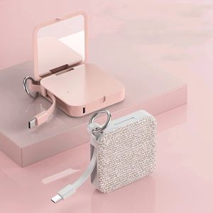 Specchi compatti THE MIRROR smart mirrow STRUMENTO PER LA CURA DELLA PELLE Strass intarsiati specchio magico specchio tascabile power bank mobile con cavo di ricarica 231116