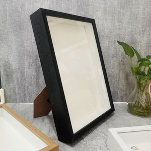 Ramki głębokość 3 cm drewniana rama PO do wyświetlania trójwymiarowych prac Nordic DIY 3D Wood Picture Frame Po wystrój 230417