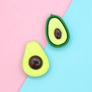 Charms Mini Order 10pcs 16 25mm Kawaii Fruit Avocado Resin Cabochons Ornament Accessories Girls Hair Jewelry Bow Center DIY Patch Stick