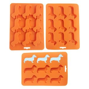 Ice Cream Tools Kitchen Creative Silicone Dachshund Puppy Shaped Ice Cube Chocolate Cookie Mold DIY Home Ice Tray Kitchen Tools Drop 230417