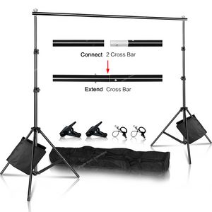 Photography Background Backdrop Stand Support Picture Canvas Frame System Kit With Carry Case For Muslin Photo Video Studio Photo StudioBackgrounds